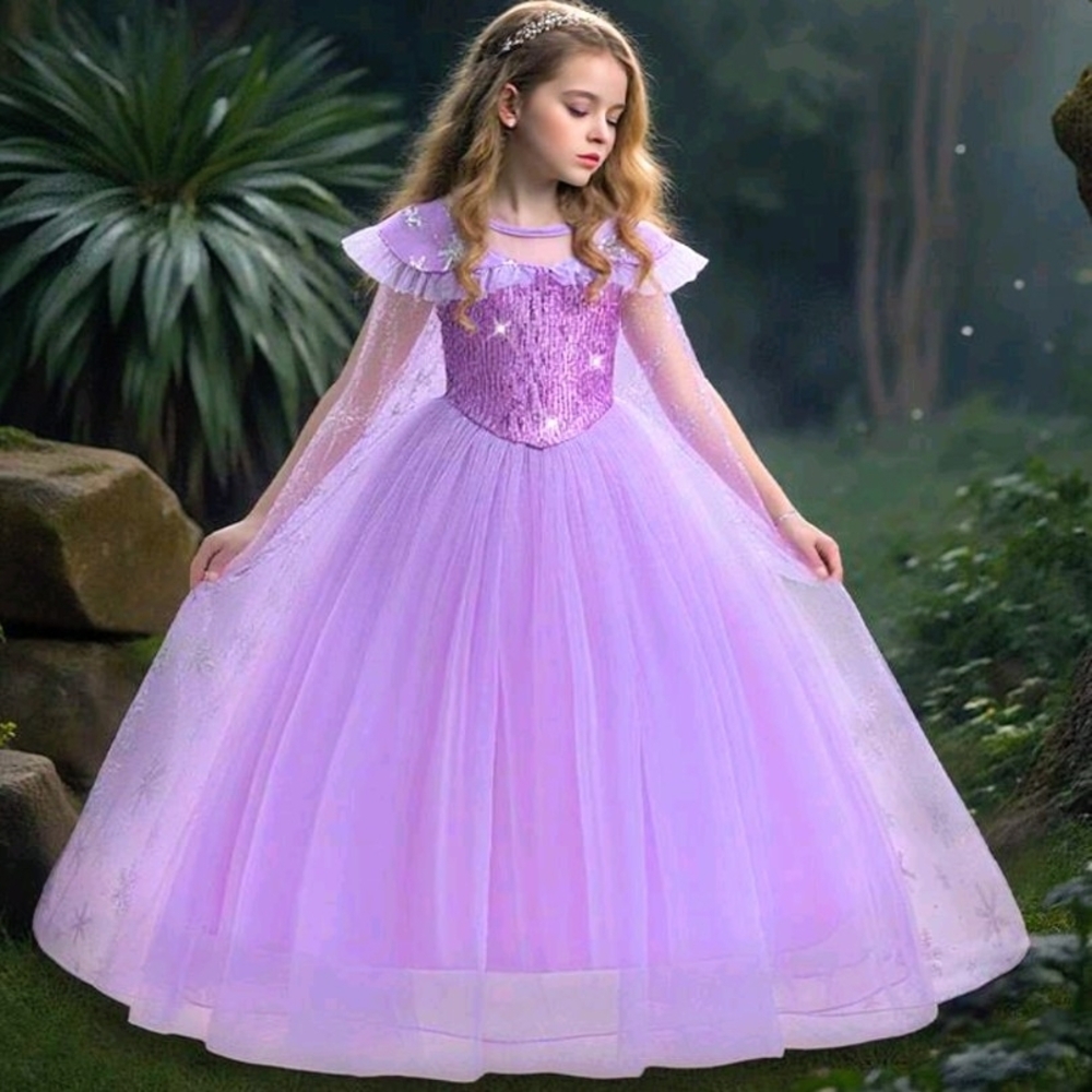 Elegant Purple Princess Dress